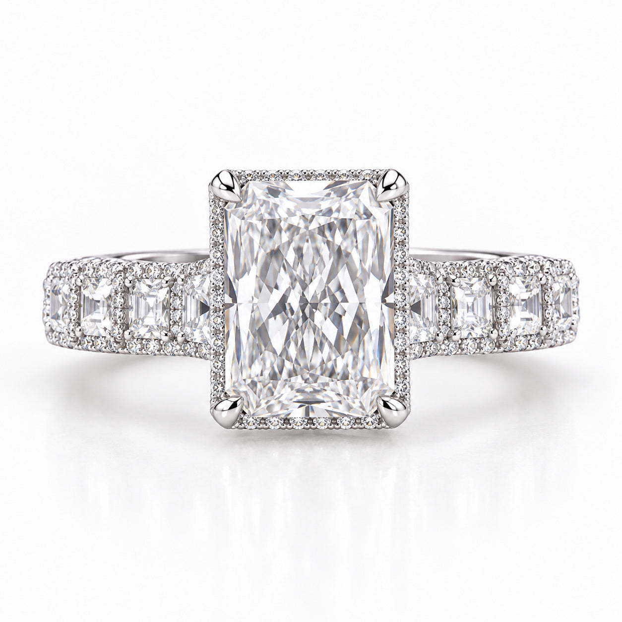 10 Carat Radiant Cut Personalized Diamond Ring
